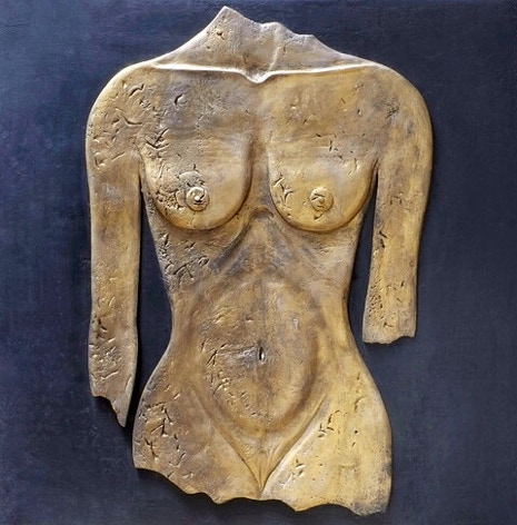 Sculptural Art_Sculptural Painting_Nude Art_Figurative Art_Venus_Golden