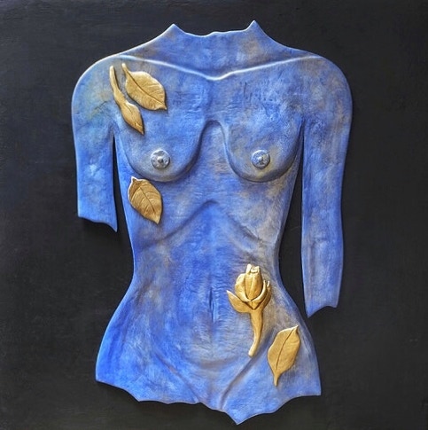 Sculptural Art_Sculptural Painting_Nude Art_Figurative Art_Venus_Golden Rose