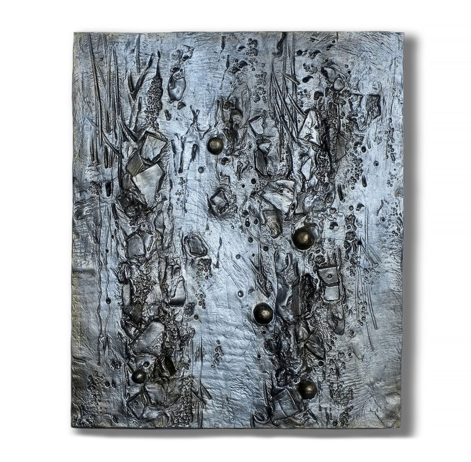 Sculptural Art_Wall Sculpture_Abstract Art_Warm Silver